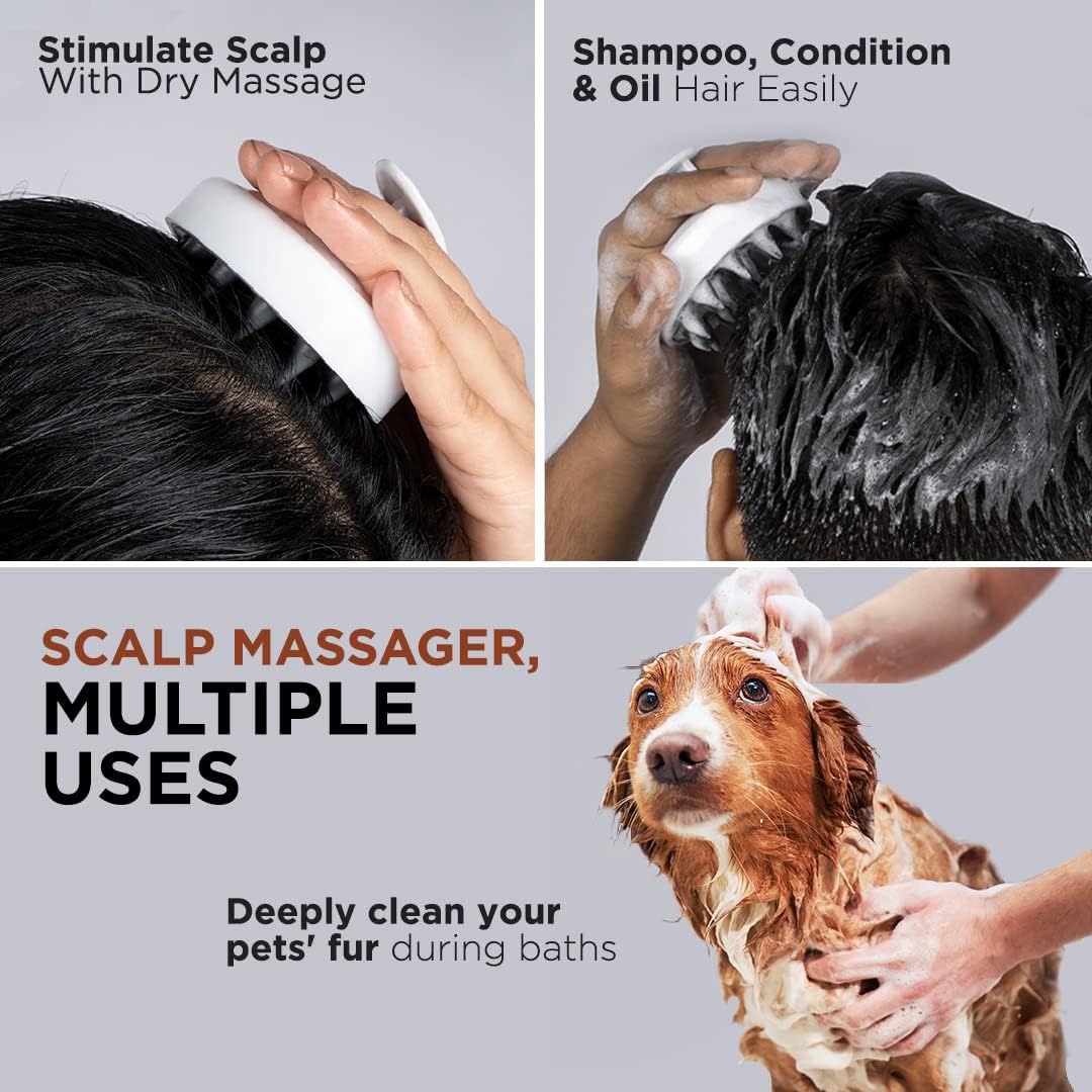 Pee Safe Scalp Massager & Shampoo Brush - Silicone, 1 Count - Image 2