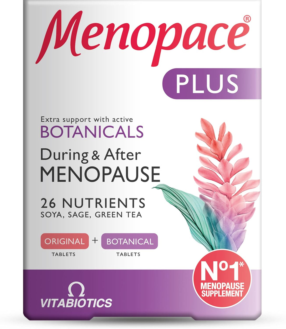Vitabiotics Menopace Plus Vitamins & Minerals - Pack of 56 Tablets