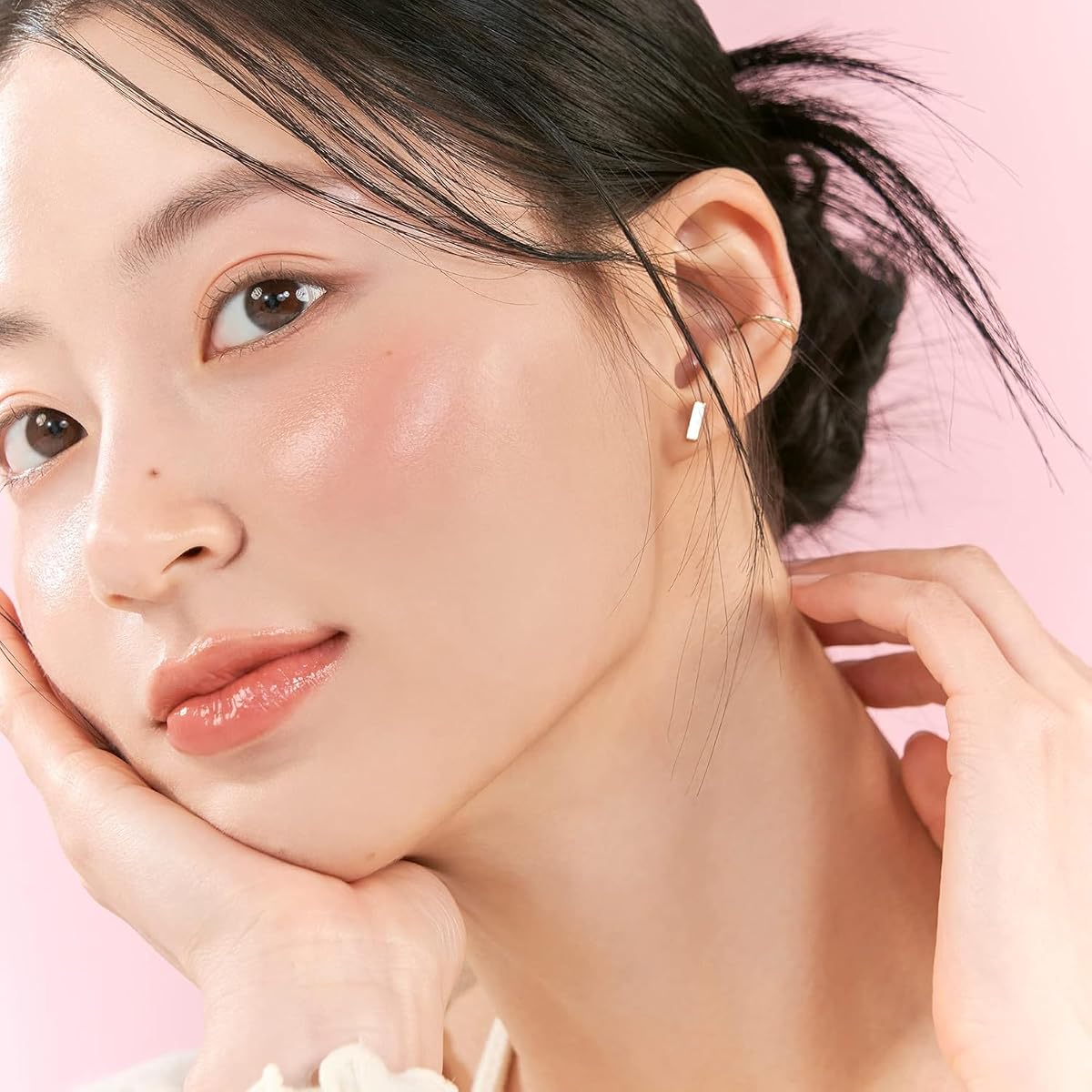 Rom&Nd Glasting Melting Balm 02 Lovey Pink - Vegan Tinted Lip Balm with Moisturising Oil, 3.5g - Image 3