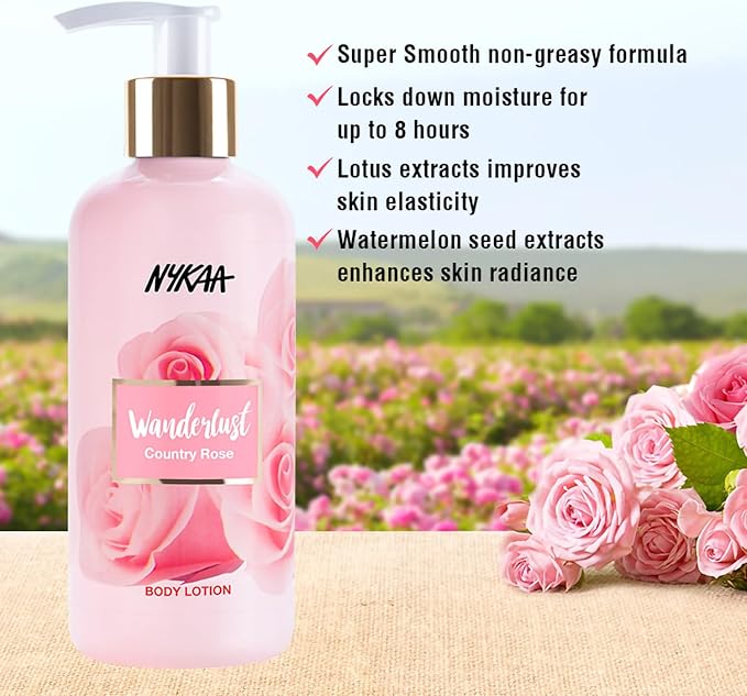 Nykaa Body Lotion with Country Rose - 300ml - Image 3