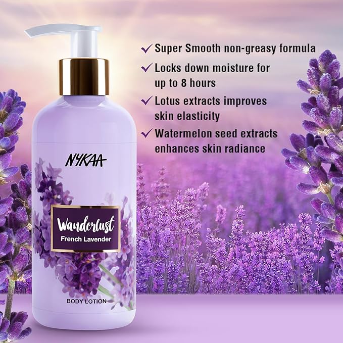Nykaa Wanderlust French Lavender Body Lotion - 300ml - Image 4