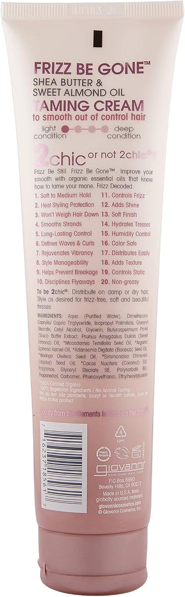 Giovanni 2Chic Frizz Be Gone Taming Cream with Shea Butter & Almond Oil - 5.1oz - Image 7