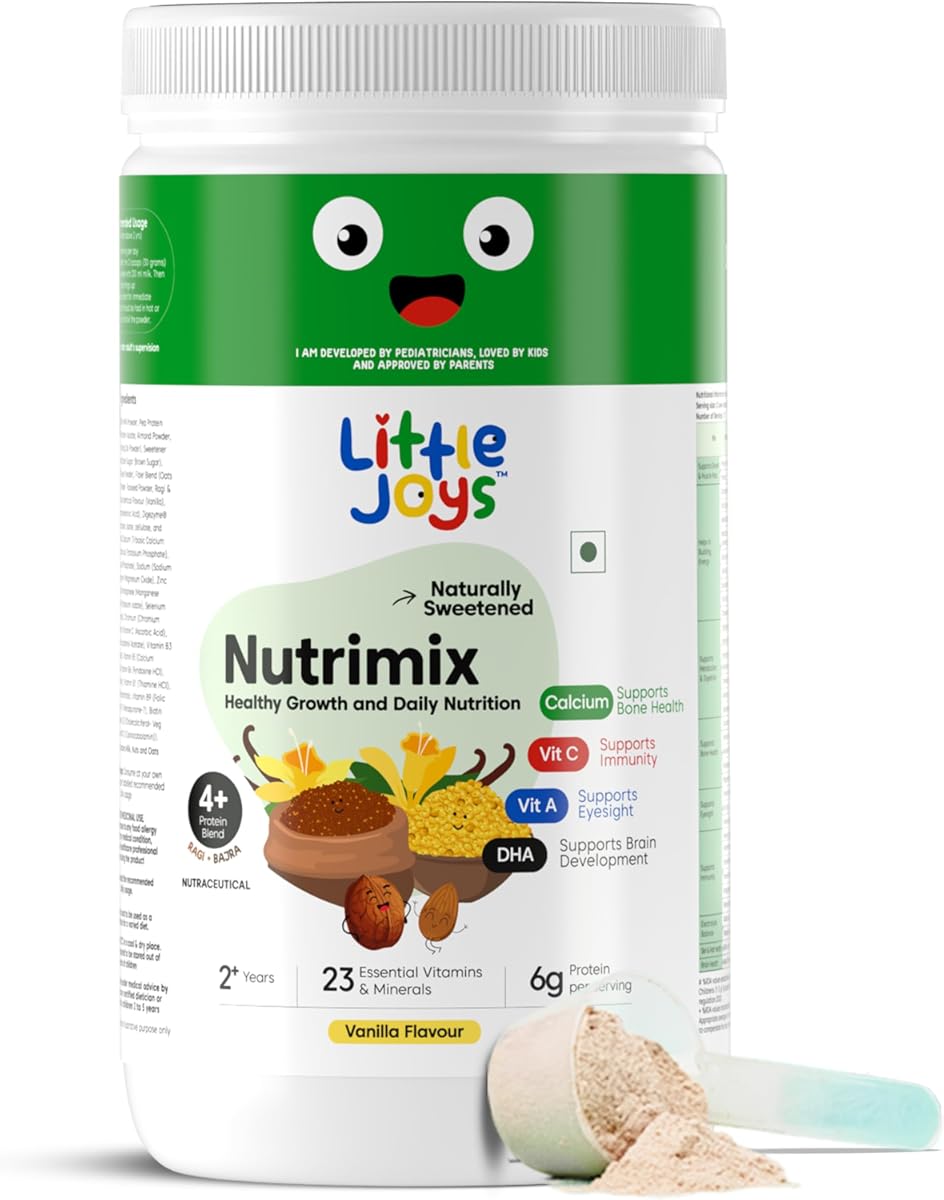 Little Joys NutriMix Nutrition Powder - Vanilla, No Refined Sugar, 350g - Image 2