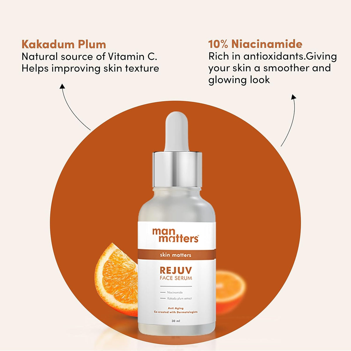 Man Matters Rejuv Face Serum - Radiant Skin, Fights Acne & Aging - 30ml - Image 3