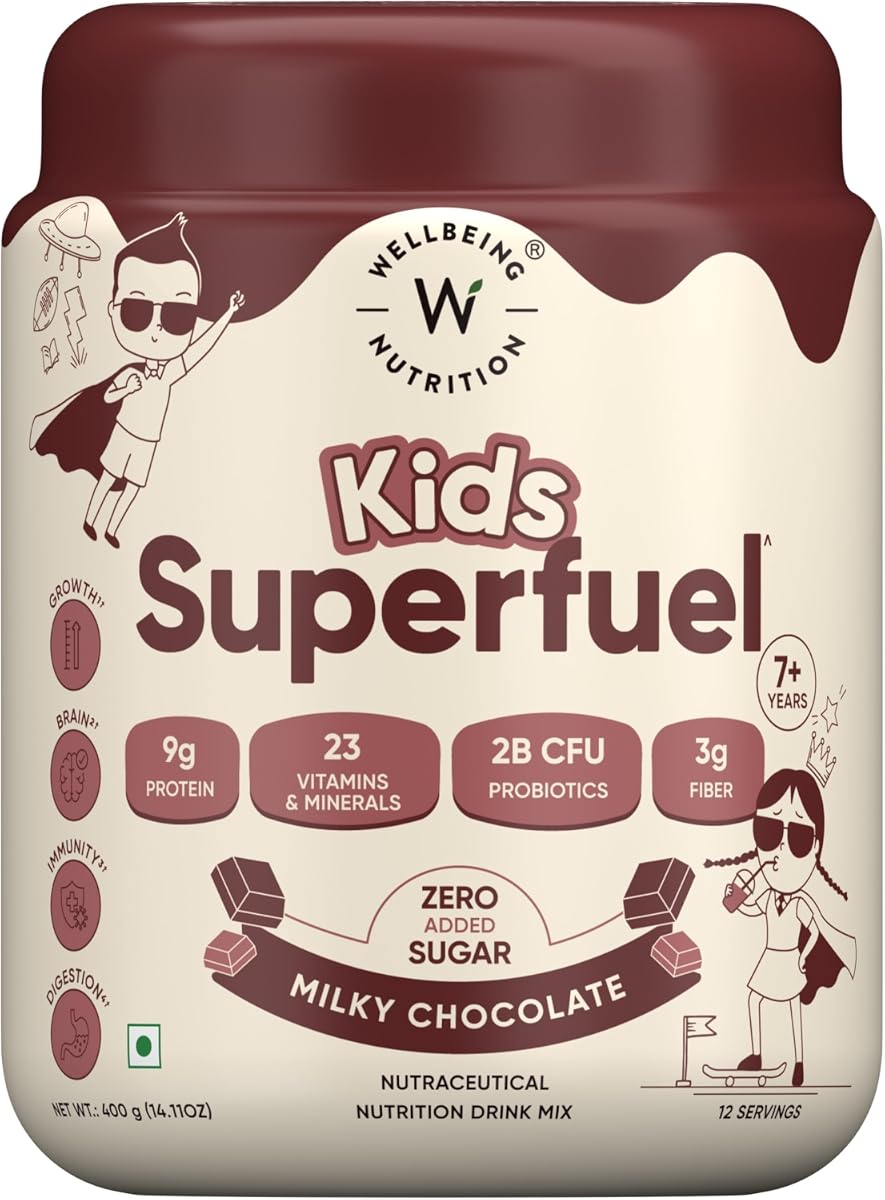 Wellbeing Nutrition Kids Superfuel - Milky Chocolate 400gms (12 servings)