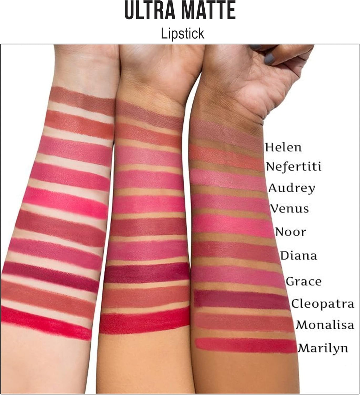 Nykaa Ultra Matte Lipstick Helena 12 - Luxurious Colour Cosmetics, Single Unit - Image 6