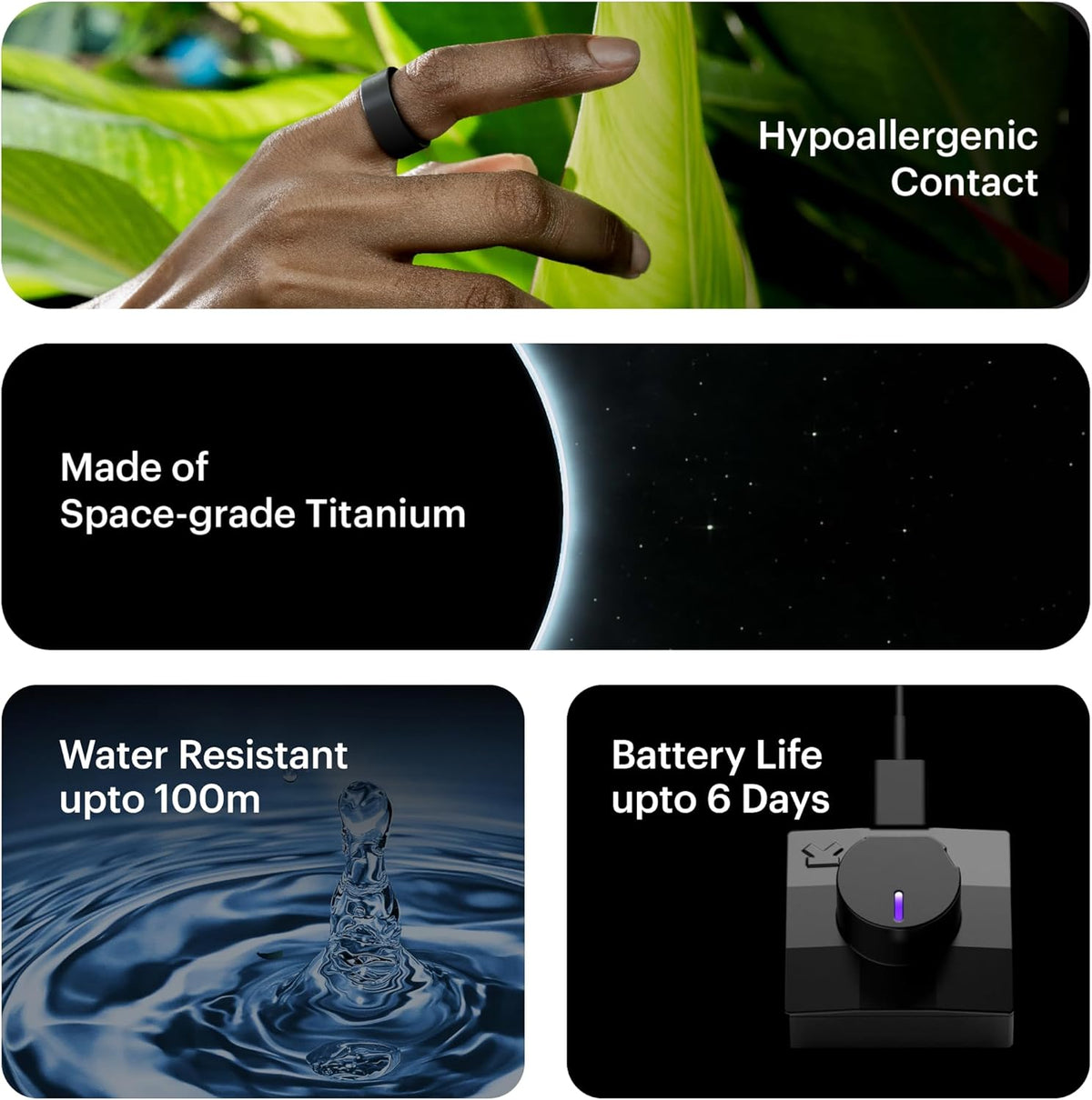 Ultrahuman Matt Grey Health Ring, Size-12 - Image 5