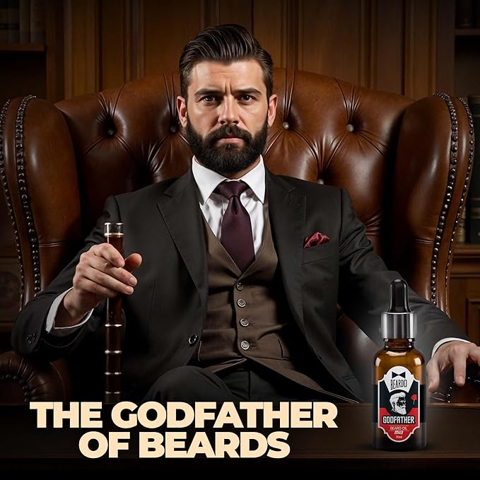 Beardo Godfather Beard Oil & Wash Set - 30ml Oil, 100ml Wash - Image 4