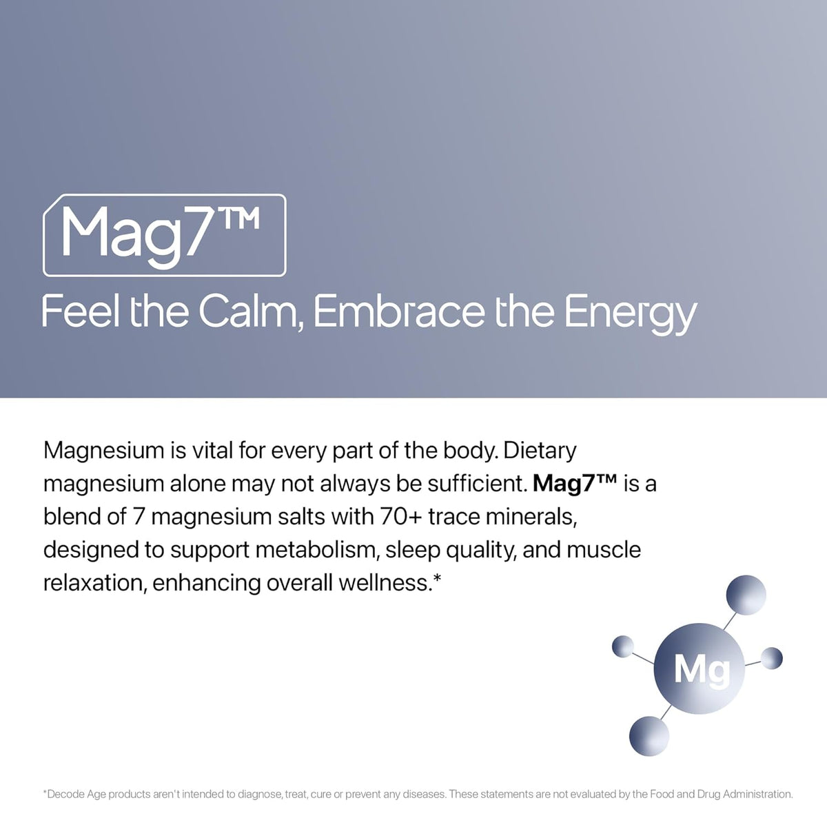 Decodeage Mag7 Seven Complex Magnesium Capsules - 60 Count - Image 4