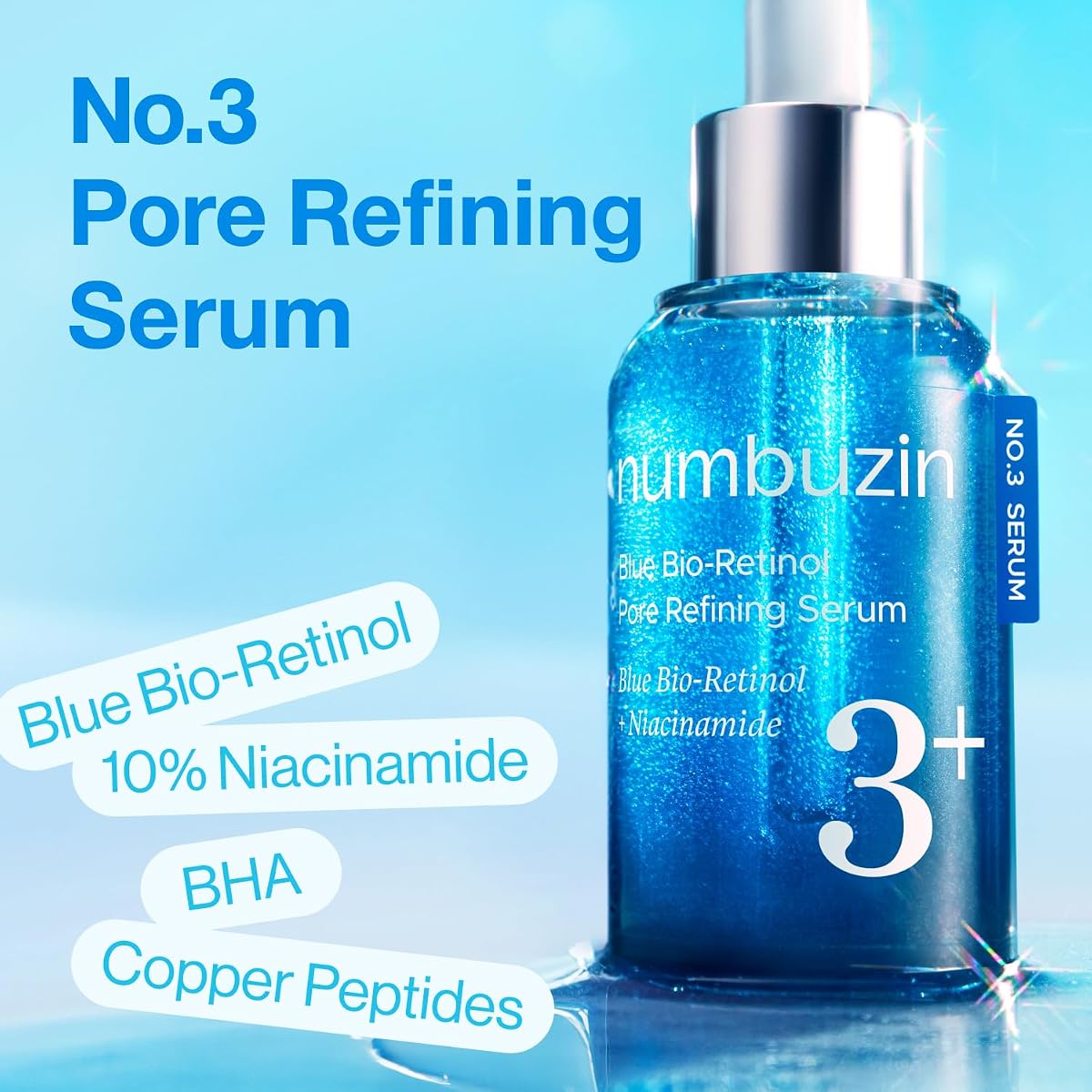 Numbuzin Blue Bio-Retinol Pore Refining Serum - Pore Tightening & Anti-Aging, 30ml - Image 2