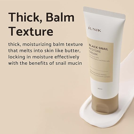 iUNIK Black Snail Restore Face Moisturiser, 58% Black Snail Extract, 60ml - Image 6