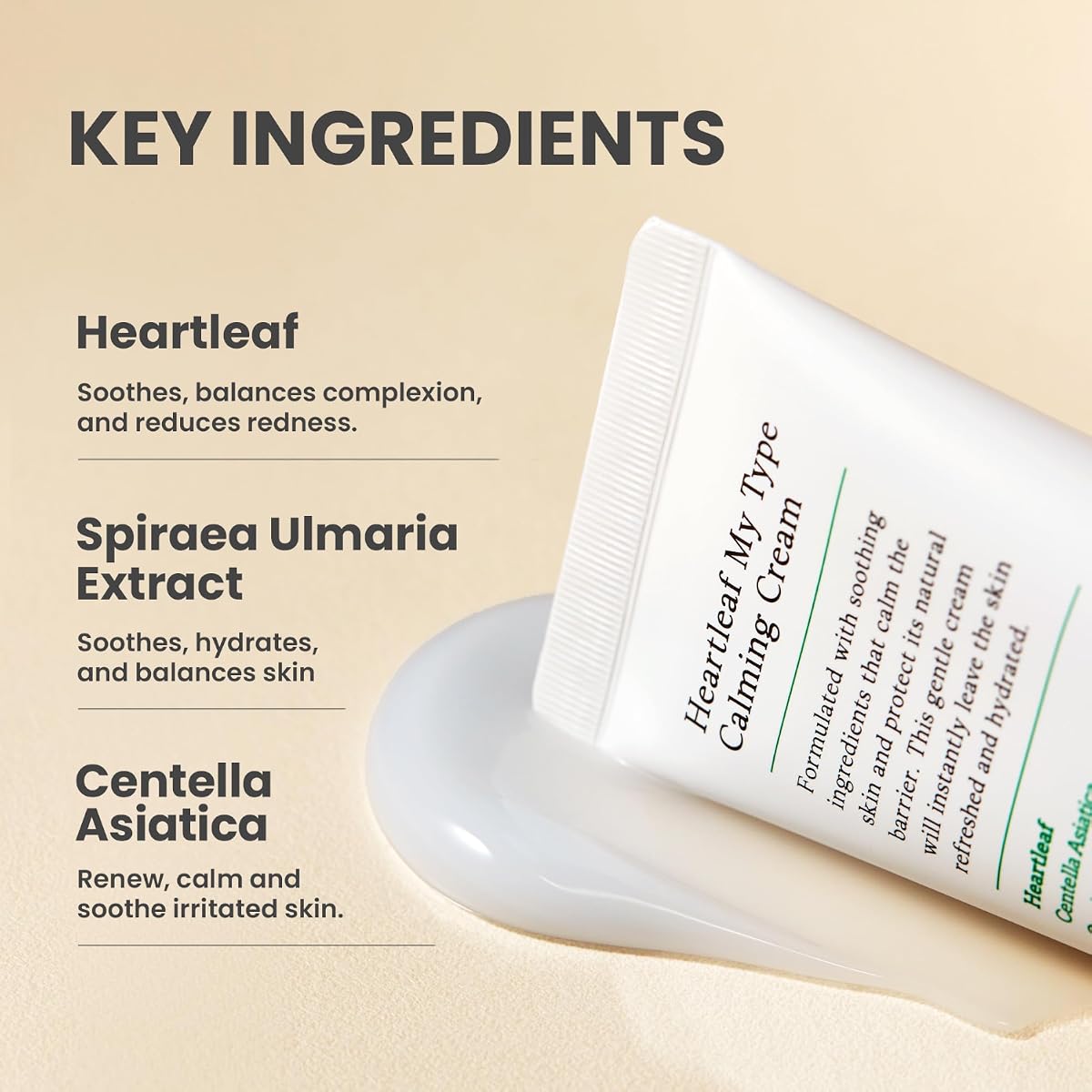 AXIS-Y Heartleaf Calming Cream with Centella - Vegan Moisturizer, 60ml - Image 3