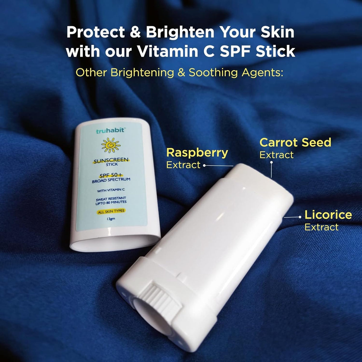 Truhabit Sunscreen Stick SPF 50 for Face - 13gm - Image 5