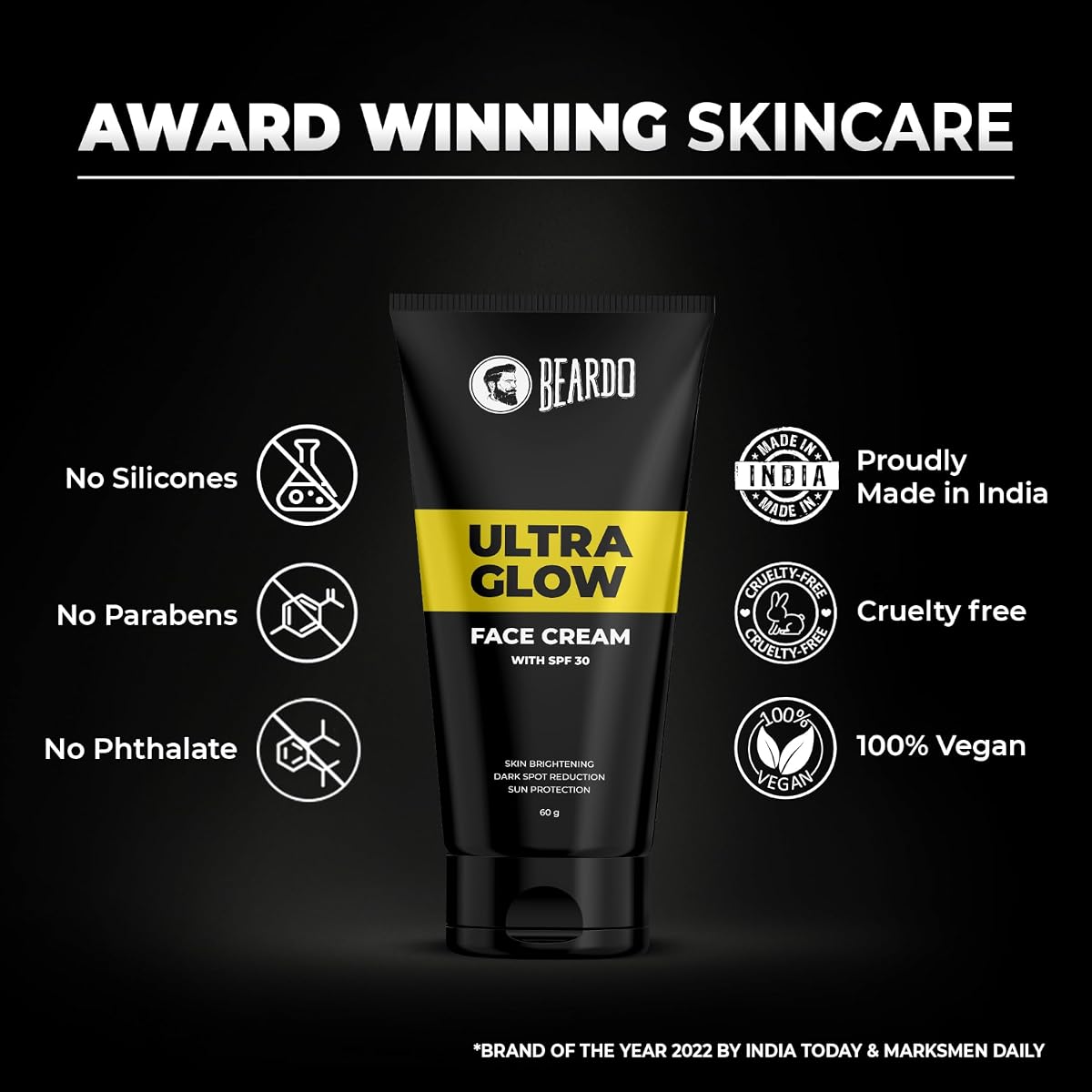 Beardo Ultraglow Face Cream 60g - All-in-One Moisturiser, SPF 30 Protection - Image 7