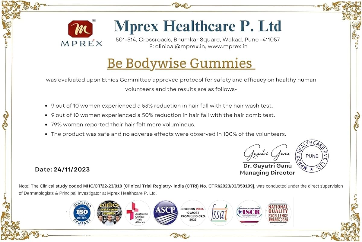 Be Bodywise Biotin Hair Gummies - With Multivitamins, Zinc, No Added Sugar, 120 Day Pack - Image 7