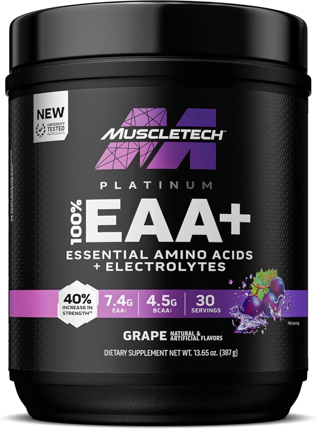 Muscletech Platinum EAA Powder - Grape Flavour, 30 Servings