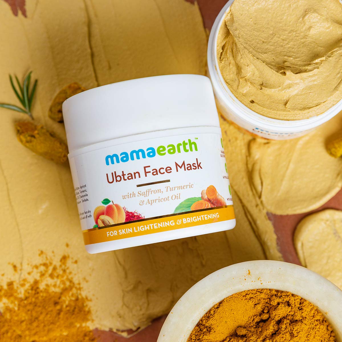Mamaearth Ubtan Face Mask for Light & Brightening, 100ml - Image 7