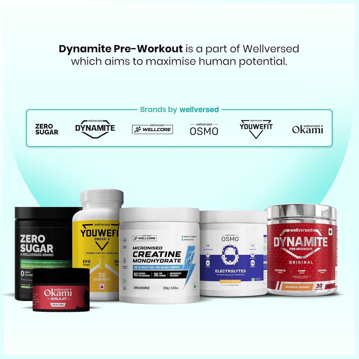 Wellcore Dynamite Pre-Workout Powder, Watermelon Ice - 210g - Image 7