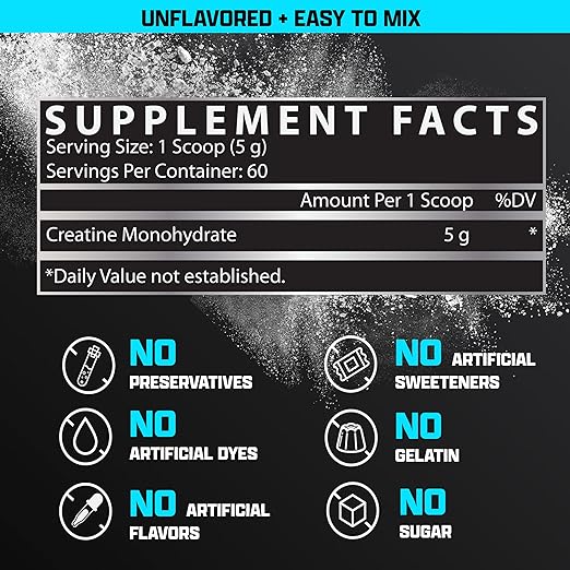 Nutrex Creatine Monohydrate - Sports Nutrition Powder, 300g - Image 7