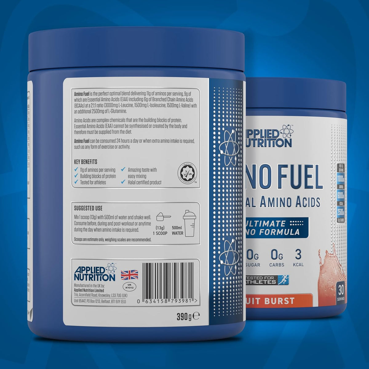Applied Amino Fuel EAA Fruit Burst Powder, 390g - Sports Nutrition - Image 7
