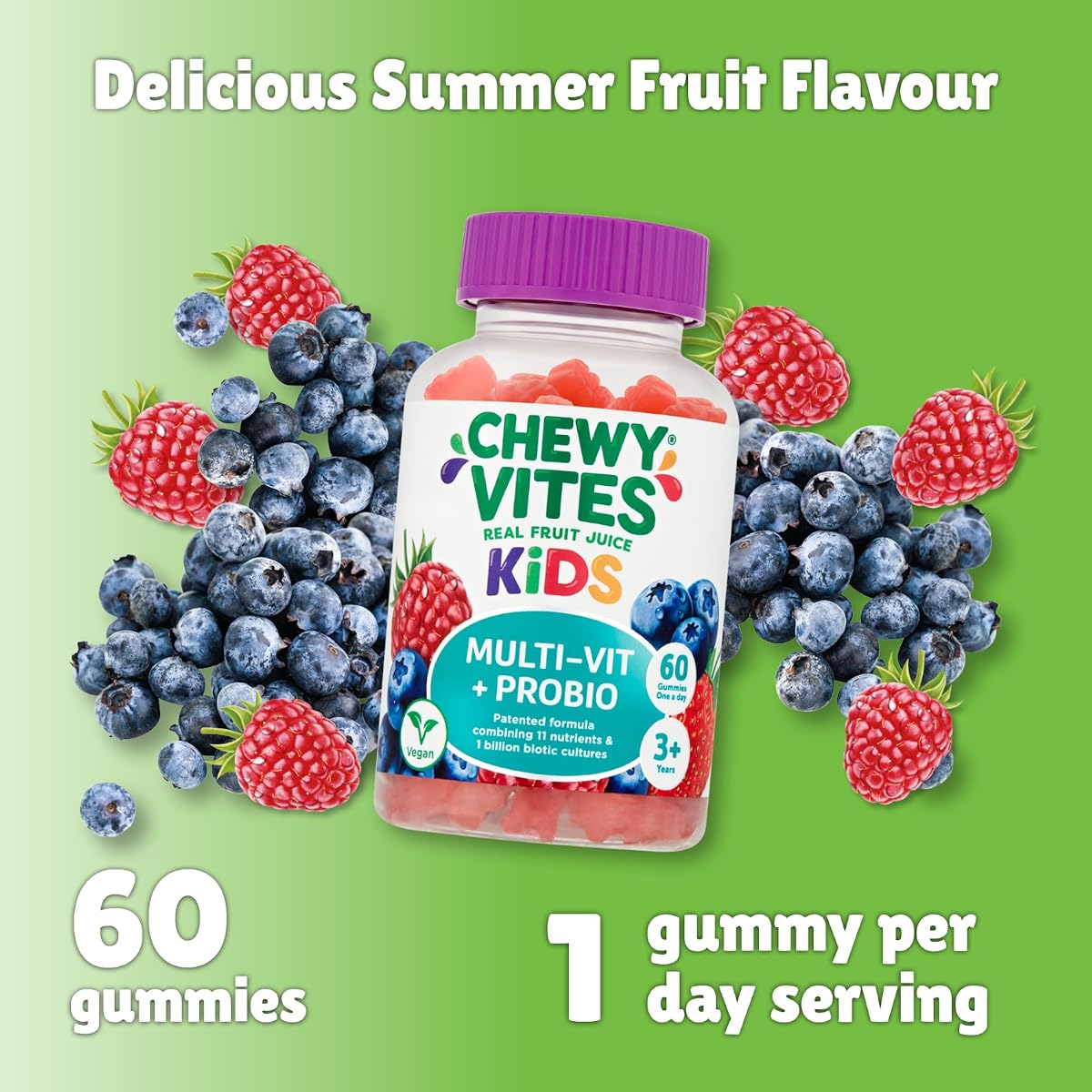 Chewy Vites Kids Multi-Vitamin Probiotics Gummies - 60 Pack - Image 3