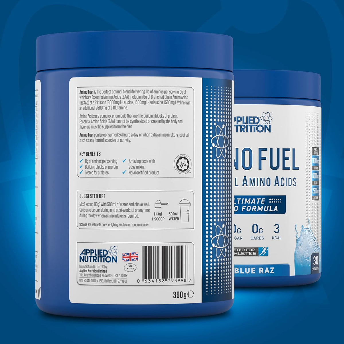 Applied Amino Fuel EAA Icy Blueraz - Sports Nutrition Powder, 390g - Image 7