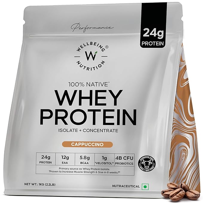 Wellbeing Nutrition Whey Protein Blend Swiss Cappuccino - 1kg