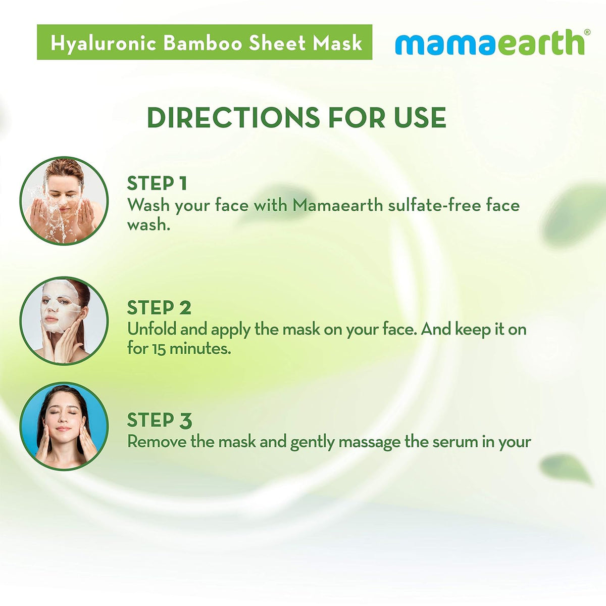 Mamaearth Hyaluronic Bamboo Sheet Mask with Rosehip Oil - 25g - Image 8