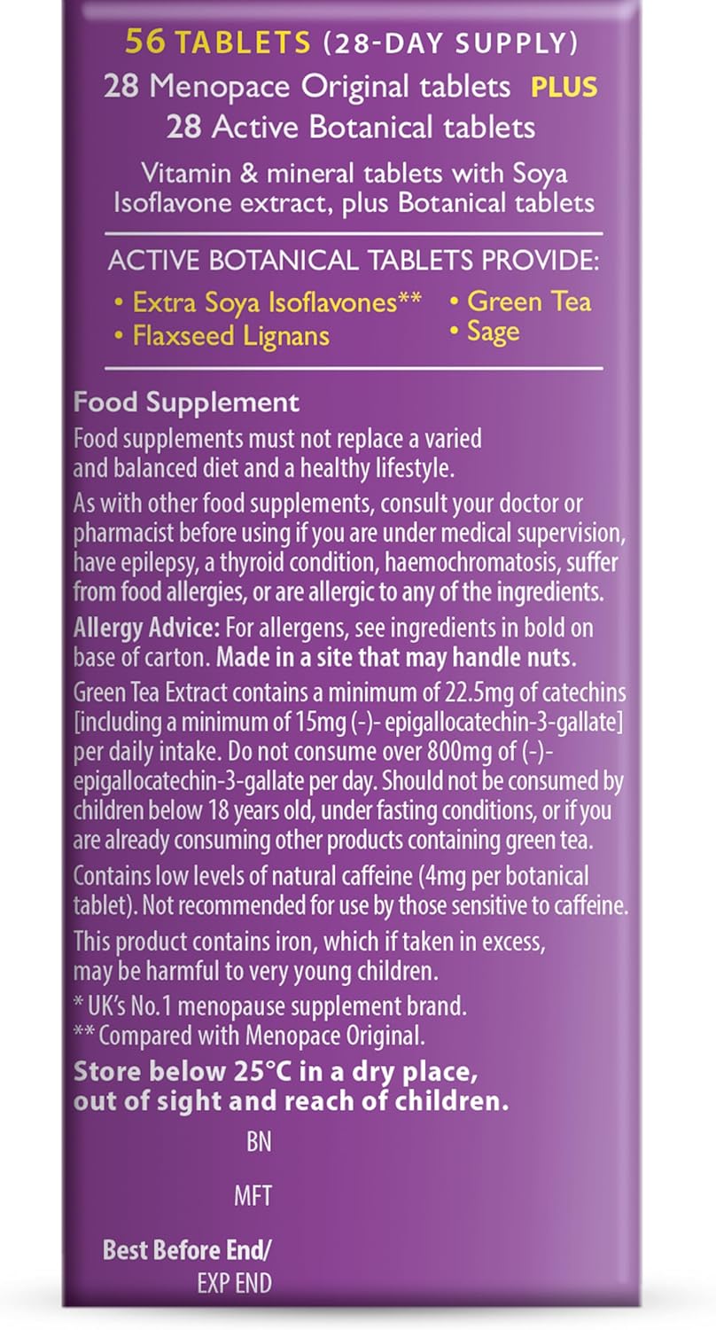 Vitabiotics Menopace Plus Vitamins & Minerals - Pack of 56 Tablets - Image 3