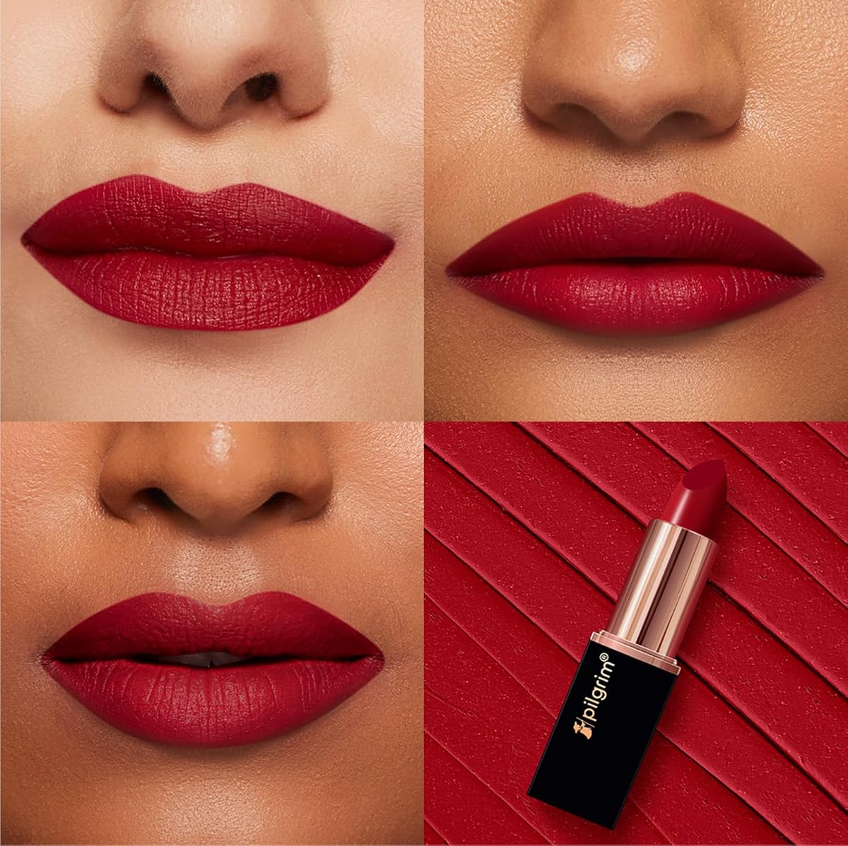Pilgrim Bullet Lipstick - Ruby Revolt, SPF 30, Hyaluronic Acid, 4.2g - Image 2