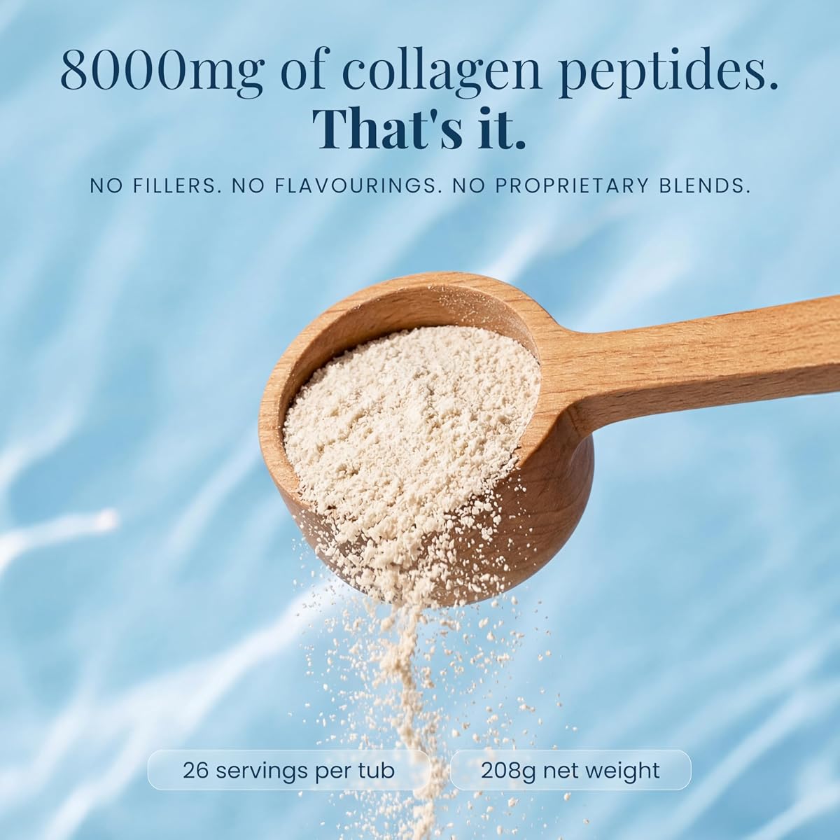 Valeo Marine Collagen Powder - 100% Pure Japanese Peptides, 208g - Image 5
