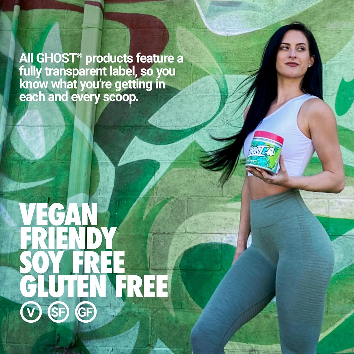 GHOST Greens Superfood Powder - 30 Servings, Lime Flavour - Image 5