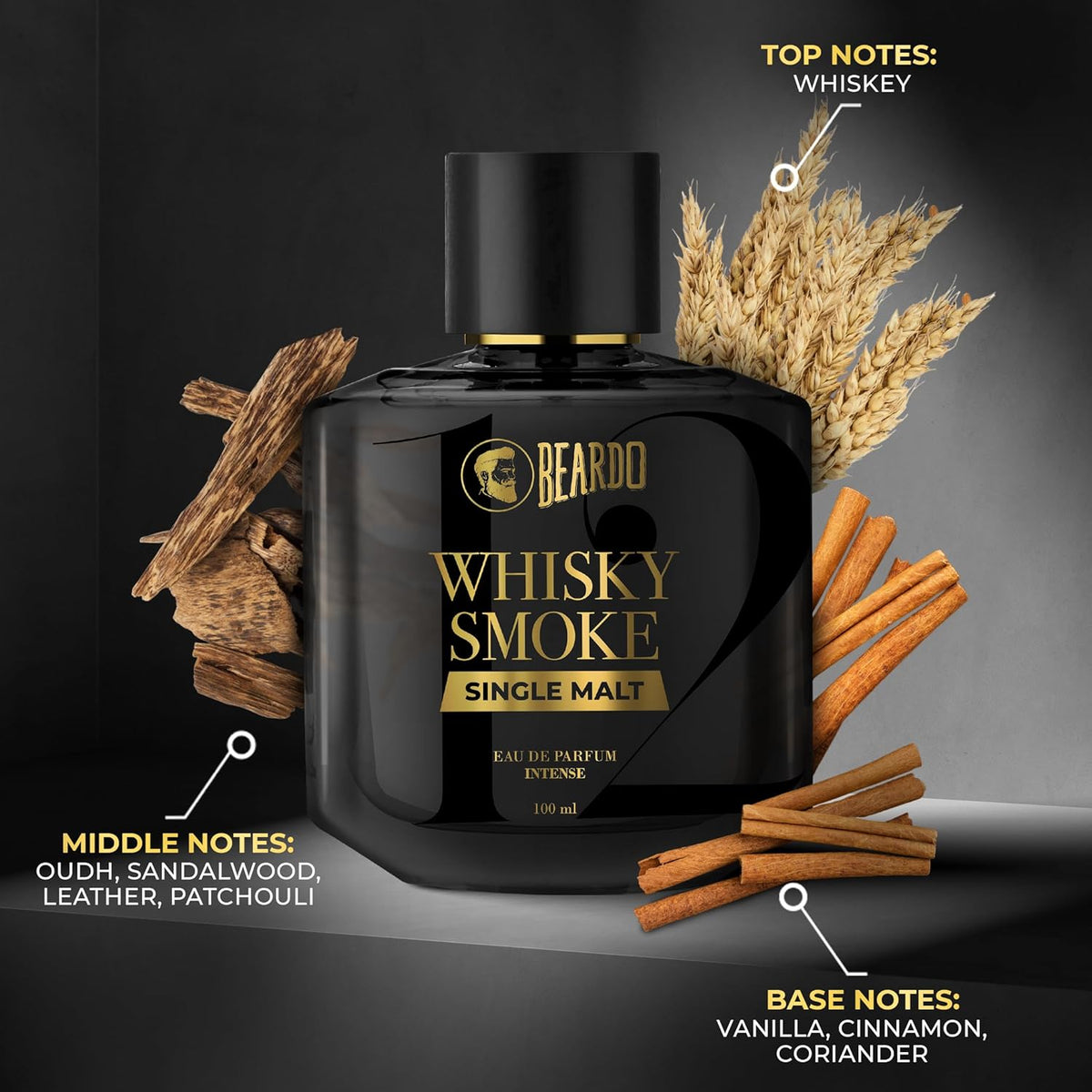 Beardo Whisky Smoke Single Malt EDP 100ml - Eau de Parfum - Image 4