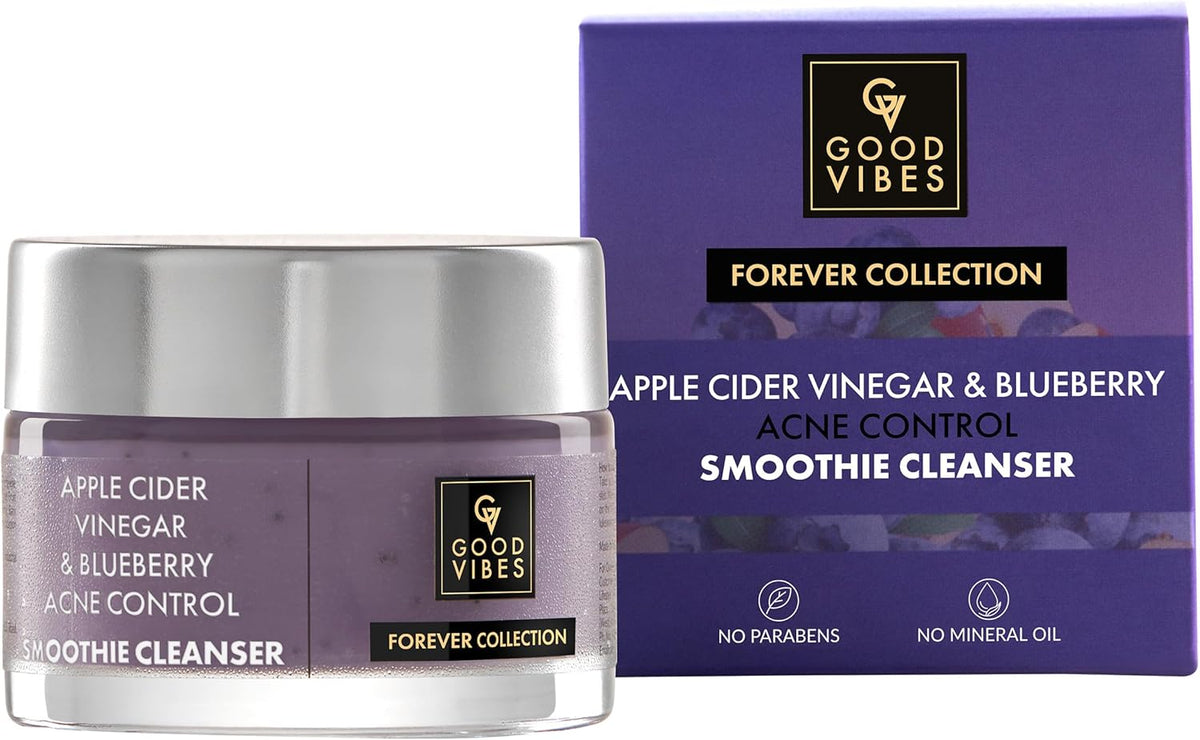 Good Vibes Face Cleanser with Apple Cider Vinegar & Blueberry - Anti Acne Smoothie - 45g