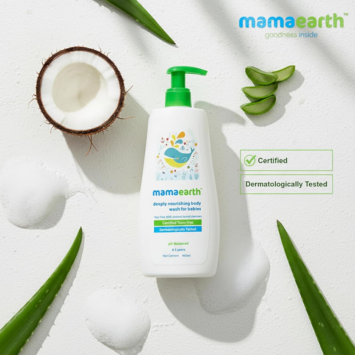 Mamaearth Deeply Nourishing Baby Body Wash - Coconut Oil & Aloe Vera Formula, 400ml - Image 5