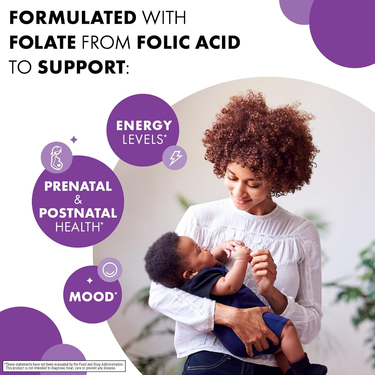 Bluebonnet Folic Acid 400 mcg - Vegan, Prenatal Health, 90 Capsules - Image 3