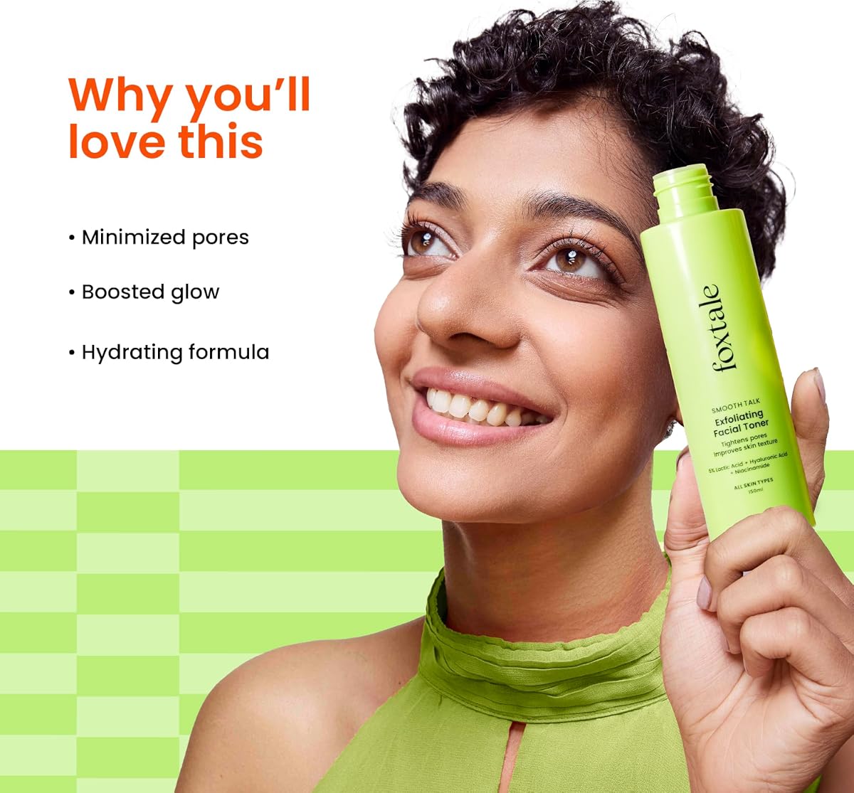 Foxtale Exfoliating Facial Toner - 5% Lactic Acid, Alcohol-Free - 150ml - Image 4
