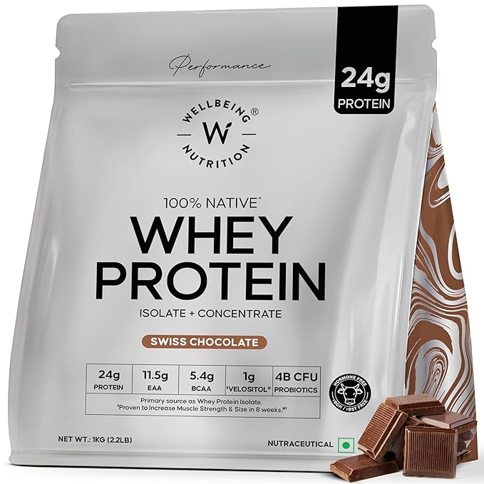 Wellbeing Nutrition Whey Protein Blend Swiss Chocolate - 1kg