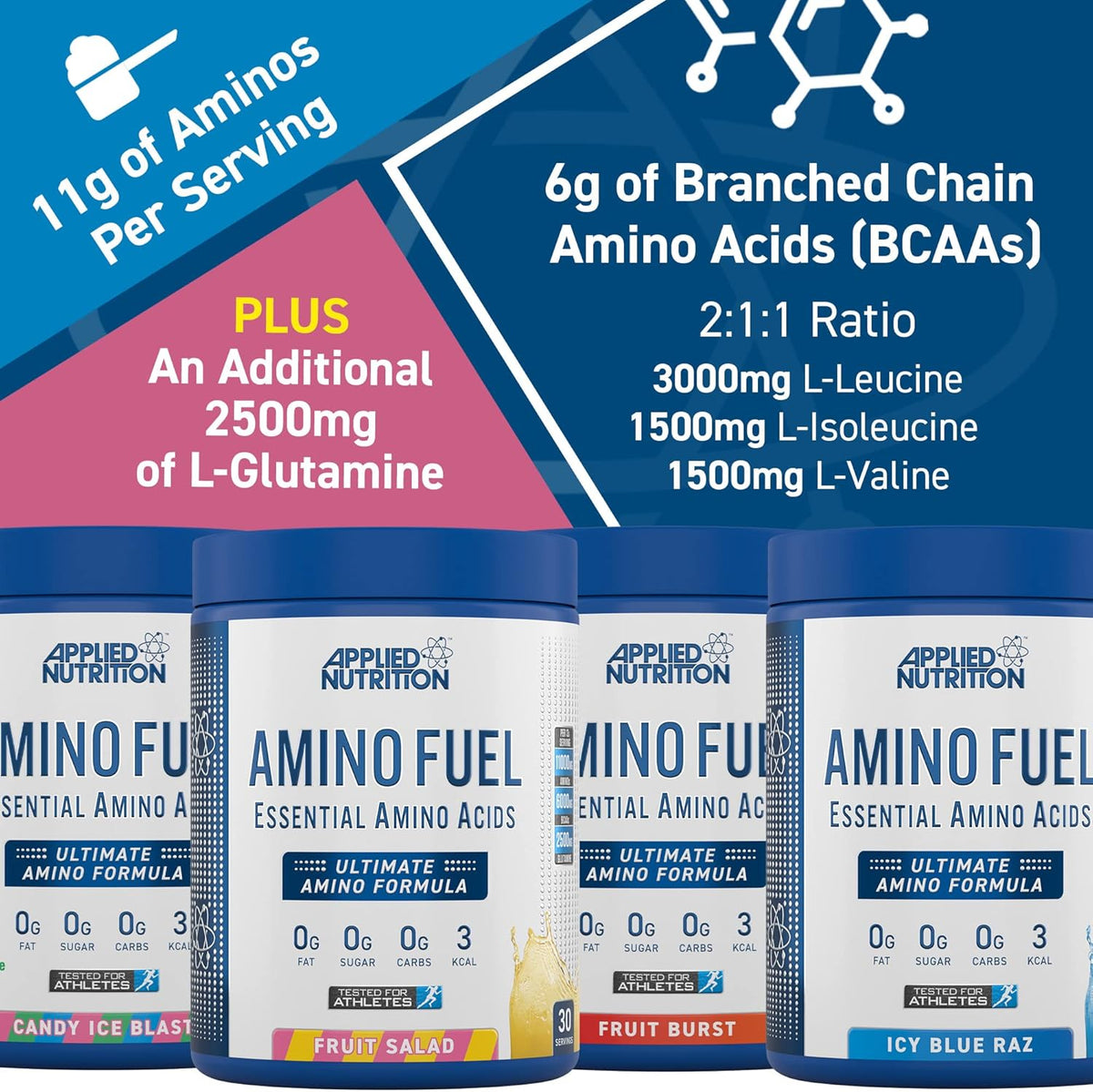 Applied Amino Fuel EAA Fruit Burst Powder, 390g - Sports Nutrition - Image 4