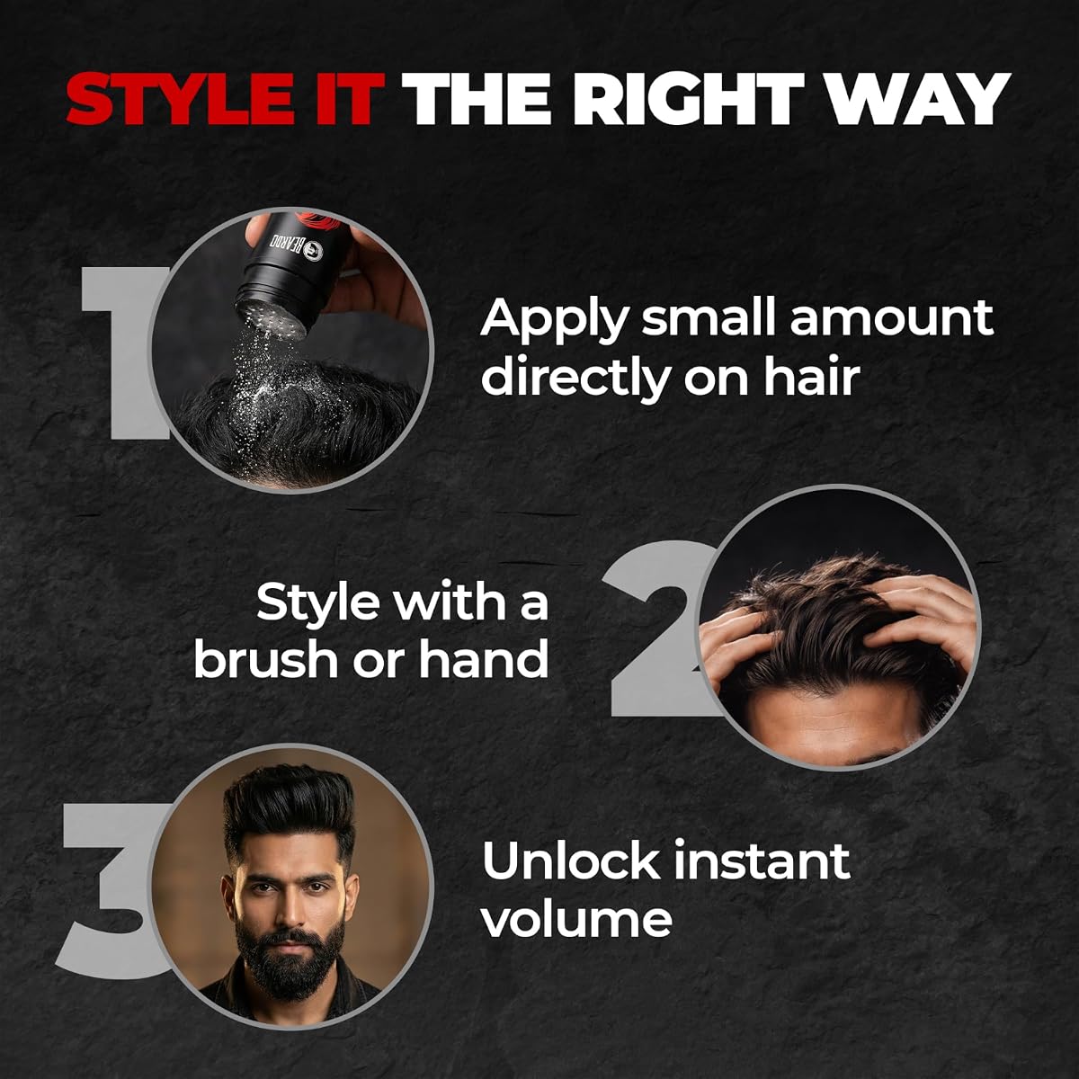 Beardo Max Volume Powder Wax for Hair Styling - 10g - Image 7