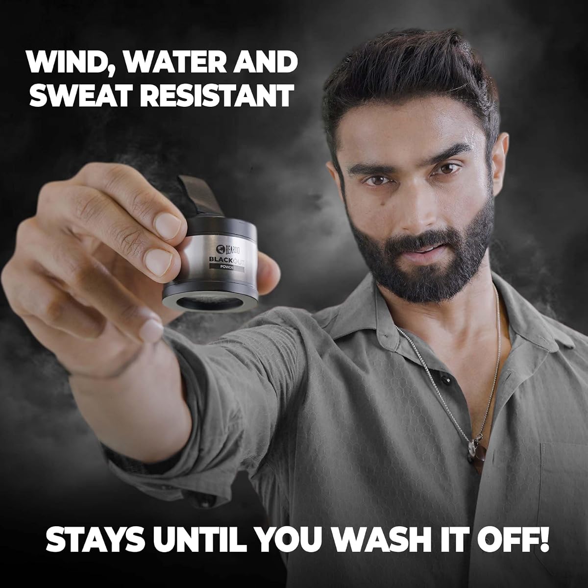 Beardo Blackout Hair Powder - Instantly Covers Roots, Beards & Bald Spots - 4g - Image 3