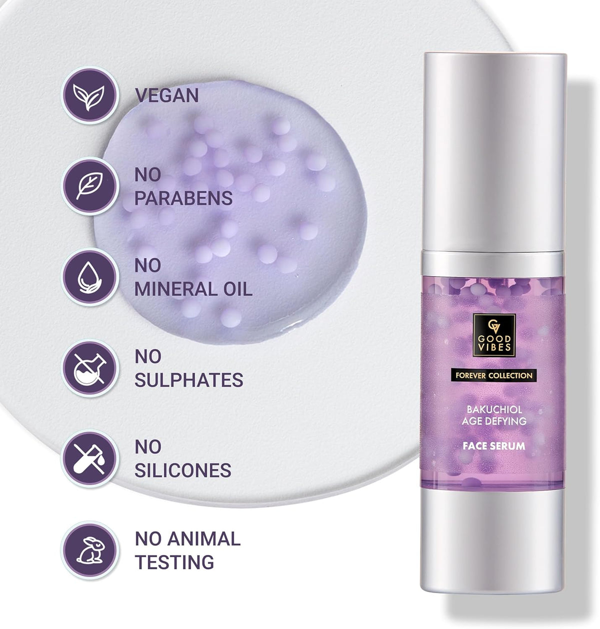 Good Vibes Bakuchiol Age Defying Face Serum, 30ml - Image 5