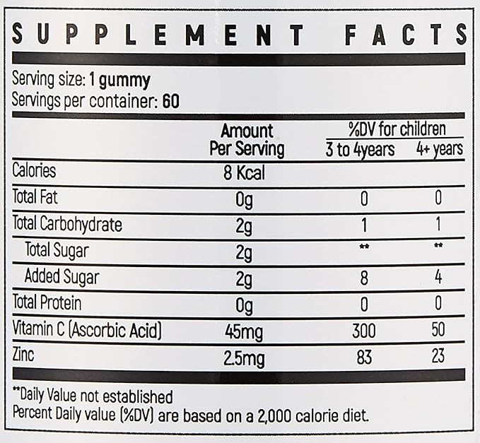 Happy Gummies Vitamin C + Zinc Gummies - 60 Pieces - Image 5