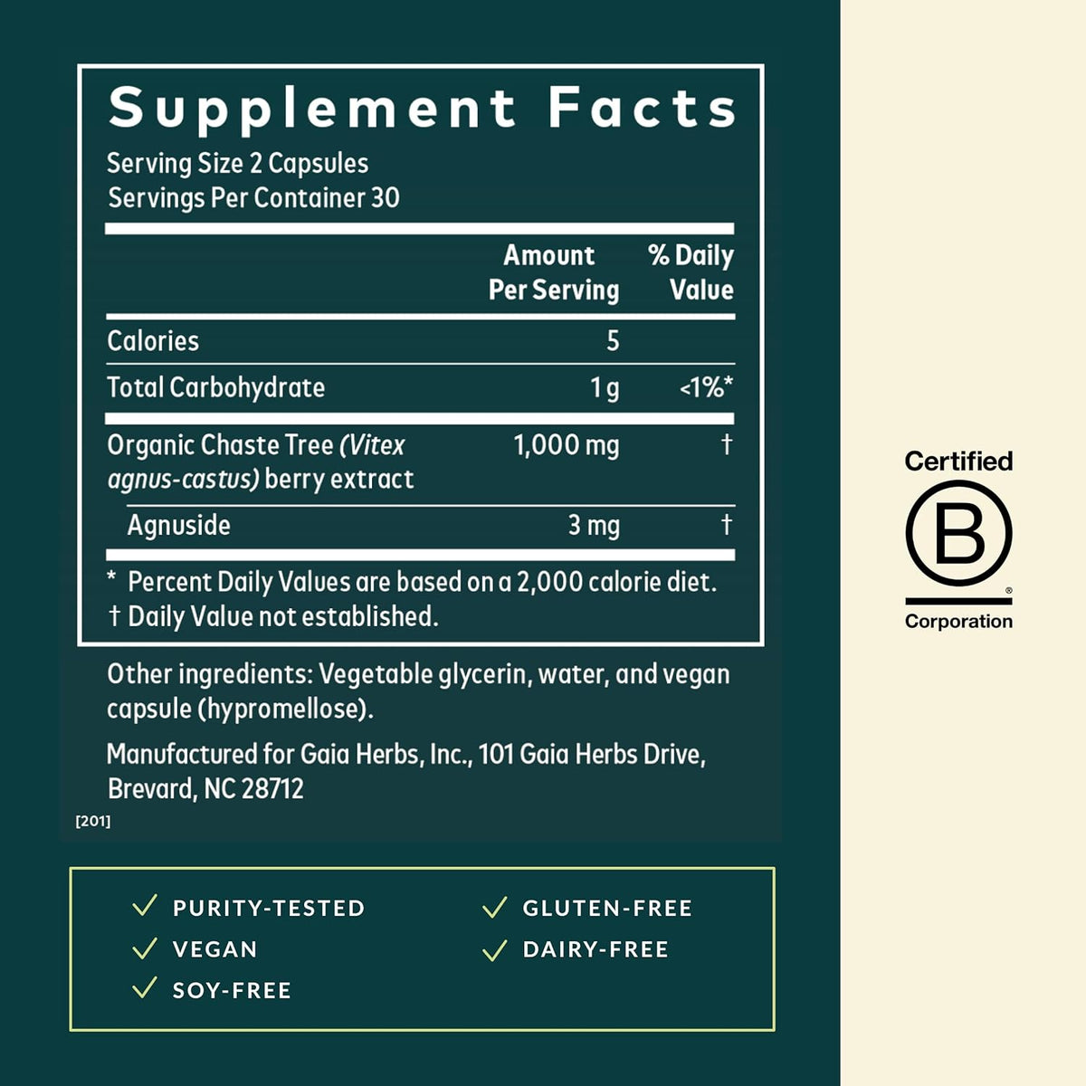 Gaia Herbs Vitex Berry Women's Health Support Capsules - 60 Count - Image 3