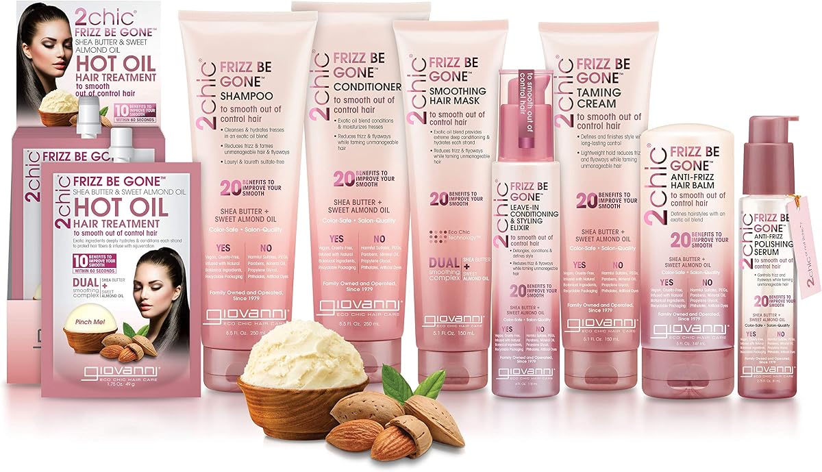 Giovanni 2Chic Frizz Be Gone Taming Cream with Shea Butter & Almond Oil - 5.1oz - Image 3