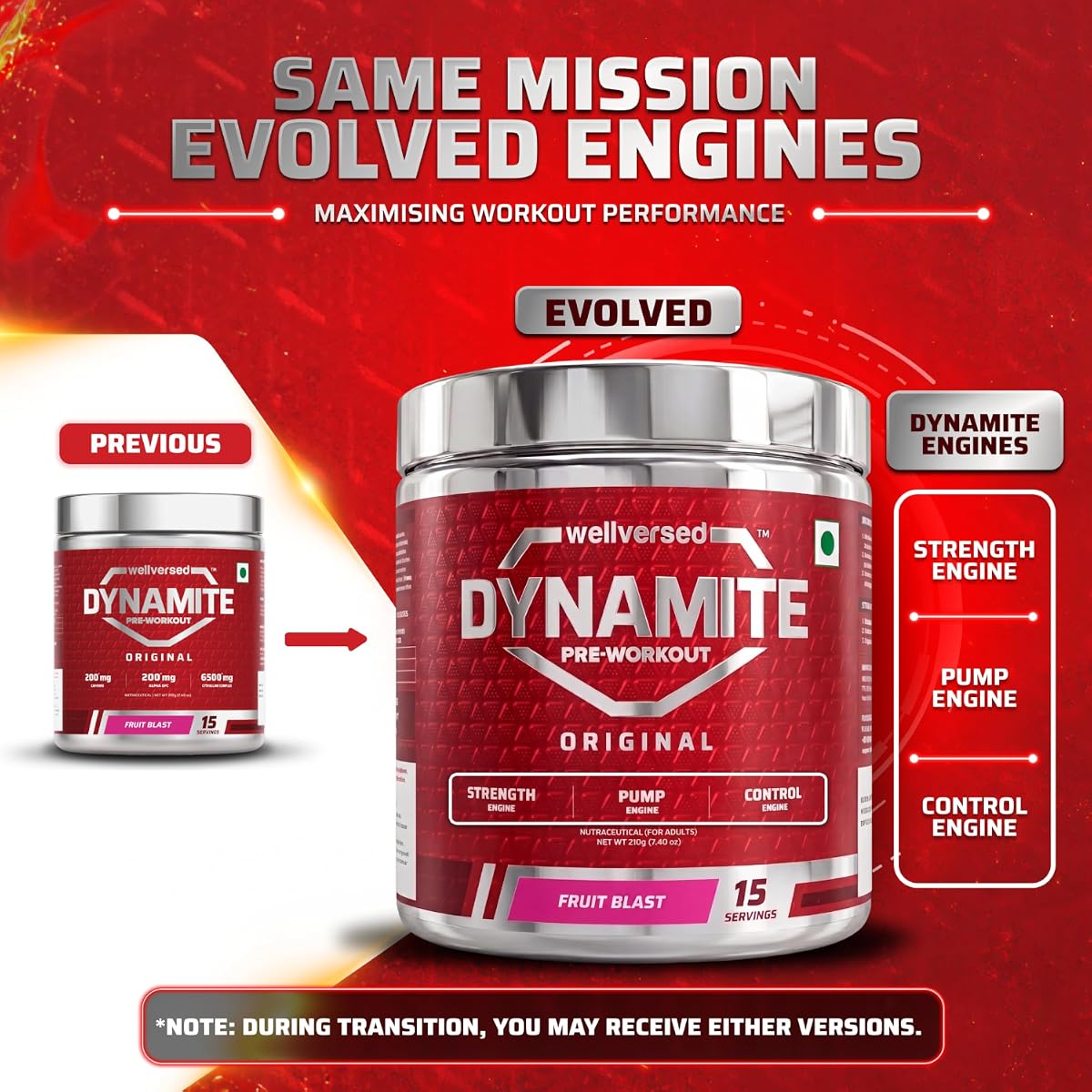 Wellcore Dynamite Pre-Workout Powder with Citrulline Complex - 210g - Image 4