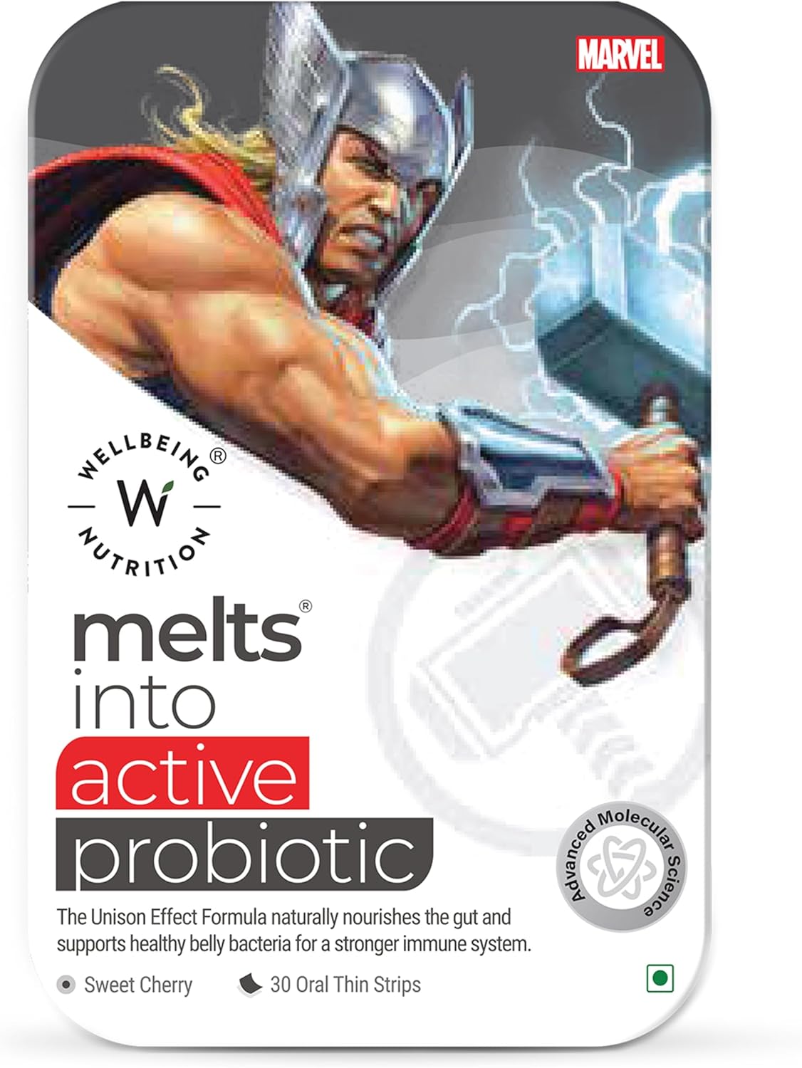 Wellbeing Nutrition Marvel Melts - Probiotics & Prebiotics, Sweet Cherry - 30 Strips