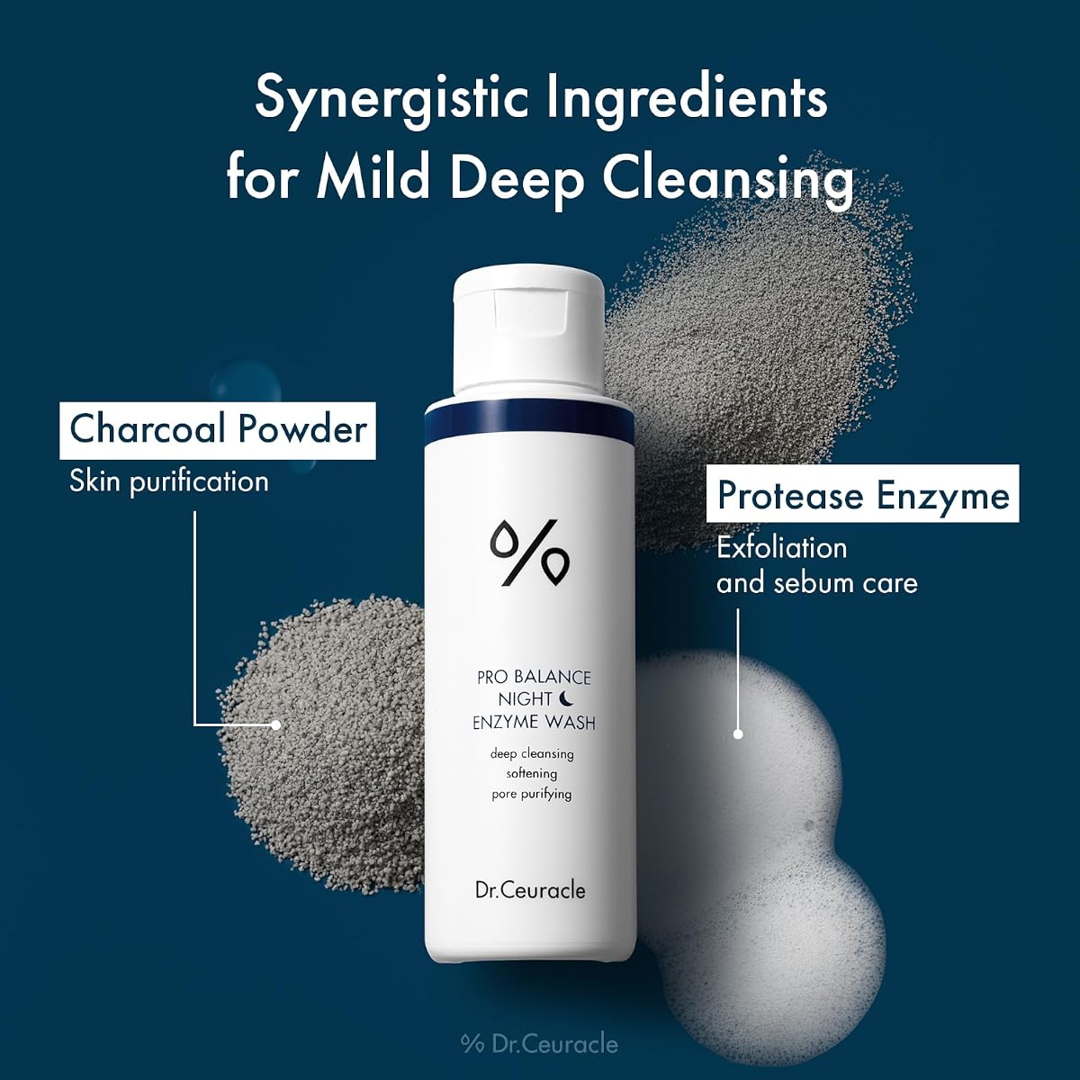 Dr.Ceuracle Pro Balance Night Enzyme Charcoal Wash - 50g - Image 4