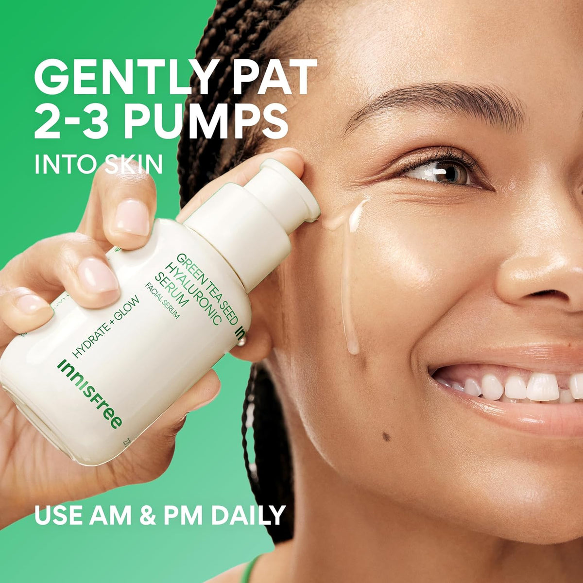 Innisfree Green Tea Seed Hyaluronic Serum - Face Treatment - 80ml - Image 3