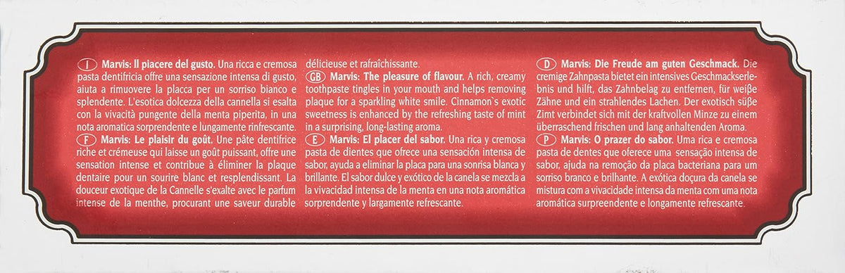 Marvis Cinnamon Mint Toothpaste - 25ml - Image 3